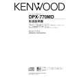 Cover page of KENWOOD DPX-770MD Owner's Manual