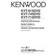 Cover page of KENWOOD KVT-815DVD Owner's Manual