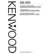 Cover page of KENWOOD GE-810 Owner's Manual