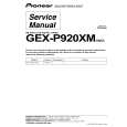 Cover page of PIONEER GEX-P920XM Service Manual