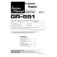 Cover page of PIONEER GR-551 Service Manual