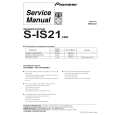 Cover page of PIONEER S-IS21/XBR Service Manual