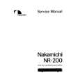 Cover page of NAKAMICHI NR200 Service Manual