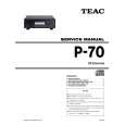 Cover page of TEAC P-70 Service Manual