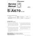 Cover page of PIONEER S-A670/XTL/NC Service Manual