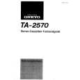 Cover page of ONKYO TA-2570 Owner's Manual