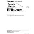 Cover page of PIONEER PDP-S63/SXTW/E5 Service Manual