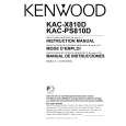 Cover page of KENWOOD KACX810D Owner's Manual