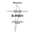 Cover page of PIONEER S-HS01/SDBXTW/E Owner's Manual