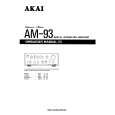 Cover page of AKAI AM-93 Owner's Manual