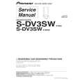 Cover page of PIONEER S-DV3SW/XTW/E Service Manual
