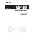 Cover page of TEAC AG10D Owner's Manual