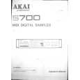 Cover page of AKAI S700 Owner's Manual