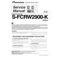Cover page of PIONEER S-FCRW2900-K/XTWUC Service Manual