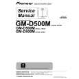 Cover page of PIONEER GM-D500M Service Manual