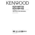 Cover page of KENWOOD KDV-MP735 Owner's Manual