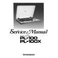 Cover page of PIONEER PL-100 Service Manual