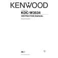 Cover page of KENWOOD KDC-W3534 Owner's Manual