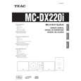 Cover page of TEAC MCDX220I Owner's Manual