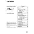 Cover page of ONKYO UWL-1 Owner's Manual