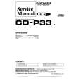 Cover page of PIONEER CD-P33E Service Manual