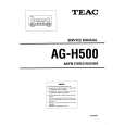 Cover page of TEAC AG-H500 Service Manual