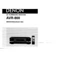 Cover page of DENON AVR800 Owner's Manual