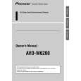 Cover page of PIONEER AVD-W6200 Owner's Manual