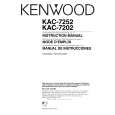 Cover page of KENWOOD KAC-7202 Owner's Manual