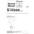 Cover page of PIONEER S-HS66/XCN/E Service Manual