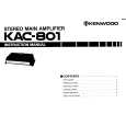 Cover page of KENWOOD KAC801 Owner's Manual