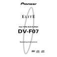 Cover page of PIONEER DV-F07 Owner's Manual