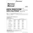 Cover page of PIONEER KEH-P6010R-3 Service Manual