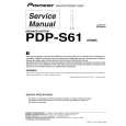 Cover page of PIONEER PDP-S61/XTW/E5 Service Manual