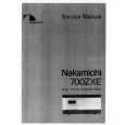 Cover page of NAKAMICHI 700ZXE Service Manual
