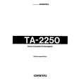 Cover page of ONKYO TA-2250 Owner's Manual