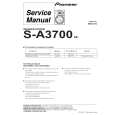 Cover page of PIONEER S-A3700/XE Service Manual