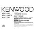 Cover page of KENWOOD KDC-105 Owner's Manual