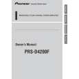 Cover page of PIONEER PRS-D4200F/XS/ES Owner's Manual