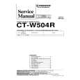 Cover page of PIONEER CT-W504R Service Manual