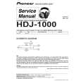 Cover page of PIONEER HDJ-1000/XCN1/WL Service Manual