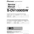 Cover page of PIONEER SDV1000SW Service Manual