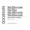 Cover page of KENWOOD TM-231E Owner's Manual