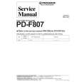 Cover page of PIONEER PD-F807 Service Manual