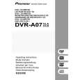 Cover page of PIONEER DVR-A07XLA/KBXV Owner's Manual