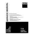 Cover page of NAD 114 STEREO AMPLIFIER Service Manual