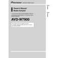 Cover page of PIONEER AVD-W7900/XZ/UC Owner's Manual