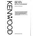 Cover page of KENWOOD GE-970 Owner's Manual