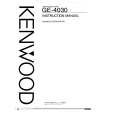 Cover page of KENWOOD GE-4030 Owner's Manual