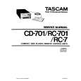 Cover page of TEAC CD-701 Service Manual
